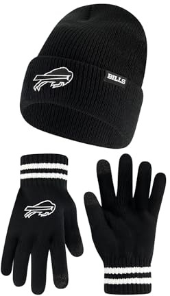 Ultra Game NFL Wintermütze für Erwachsene, superweich, meliert, Strickmütze mit extra warmen Touchscreen-Handschuhen
