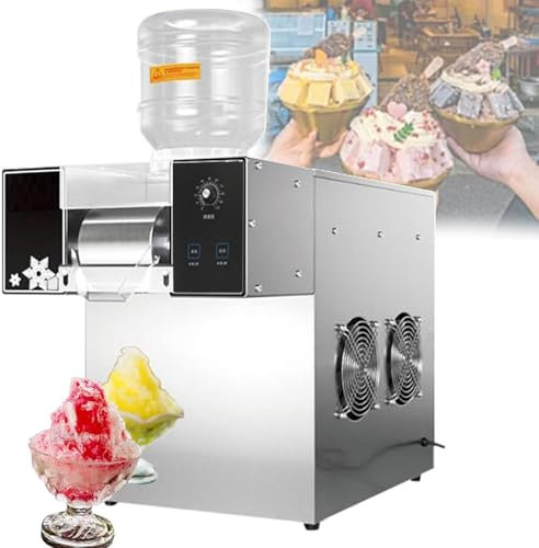 Máquina de helado de copo de nieve, Máquina de helado continua comercial, Hielo raspado de leche coreano, Máquina de paletas, Trituradora de hielo ( 120KG)
