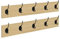 IDMarket - Lot de 2 porte-manteaux muraux avec 5 patères bois et métal DETROIT design industriel