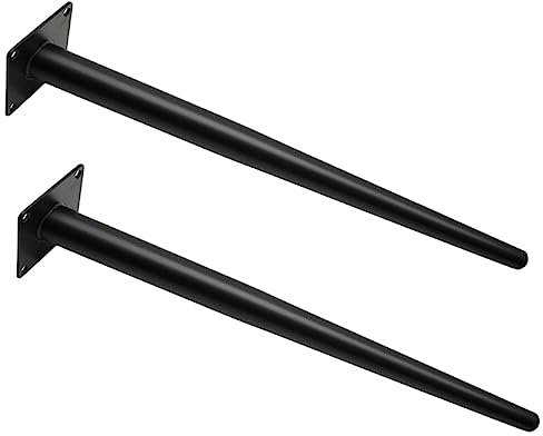 HOMSFOU 2 Pièces Pieds de Meuble Pieds de Table Vintage Pieds de Bureau Pieds de lit de Rechange Jambes de Table Commode Pieds de Table Pieds Table Basse Pieds Pieds Le Fer Black