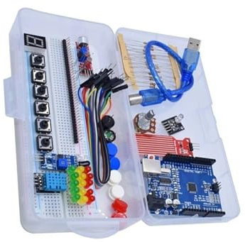 kesurpae 78 unids/set soporte técnico Kit de iniciación DIY electrónico para R3 Kit de lecciones más detalladas para placa de pruebas puede aprender