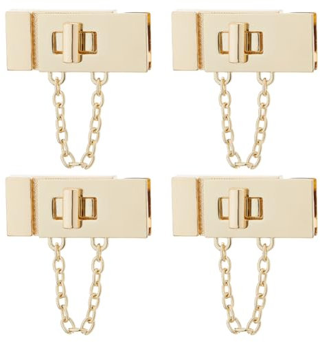 Hobbspring 4 Set Handtaschen Verschluss Hardware Geldbörsen Verschlussriegel Rechteckiger Drehverschluss Taschenverschluss Geldbörsen Zubehör Für Lederhandtaschen Aktentaschen Geldbörsen Heimwerkerar