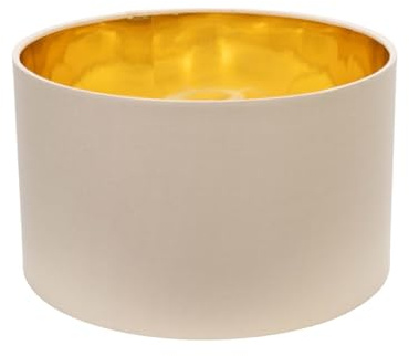 ValueLights | Reni Small Pendant Shade with Natural & Gold Inner | Shades, Home Décor & Improvement Essential | 250mm Shade Width