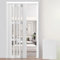 Porta A Soffietto Da Interno PVC Magnetico Porta Pieghevole, Ampia Apertura Porta Retrattile Porta Scorrevole a Soffietto, Compatta Porte Interne a Soffietto con Finestre in Acrilico(50x80in(127x203.2