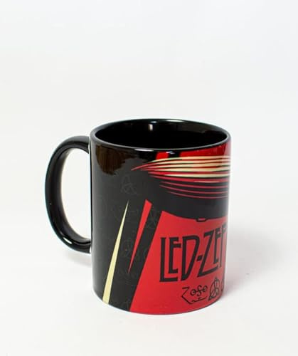 Tritó Design Keramiktasse mit ikonischen Rock-Gruppen (Zeppelin schwarz)