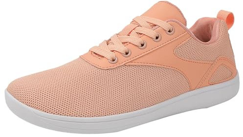 Prime .Deals of The Day Ladies Trainers Wide Fit Wedge Jogging Sneakers Casual Fashion Non Slip Jogging Shoes Lightweight Low Top Slip on Orthopedic Orthopaedic Shoes for Women Pink 9.5