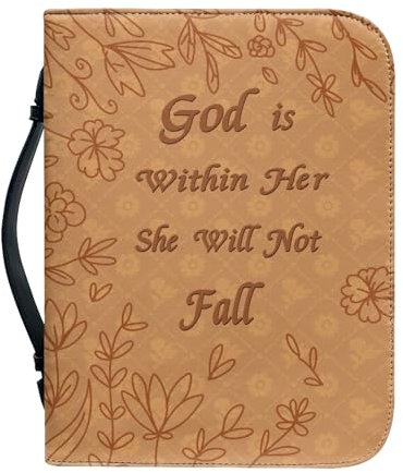 Buchdeckel aus PU-Leder – Bibelmappe aus Kunstleder, Handbuchhülle für Handschriften, Buchhülle mit Reißverschluss, tragbare Tasche für religiöse Bücher, Andachtstasche,