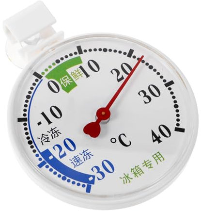 Gefrierschrankthermometer mit Zifferblatt und Saugnapf, Kunststoff