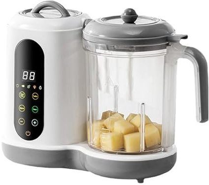 iFCOW Baby Food Maker, Multifunctional Baby Food Processer with Steamer Basket Puree Blender Auto Cooking and Grinding with 4 Pre-set Meal Modes Self Cleans Touch Screen Control