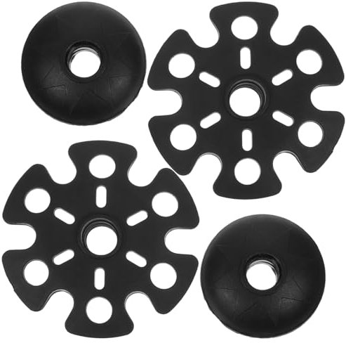UKCOCO 4pcs Trekking Pole Tips Replacement Crutch End Mats for Hiking Snow Mud Protection Durable Walking Stick Pads for Outdoor Activities