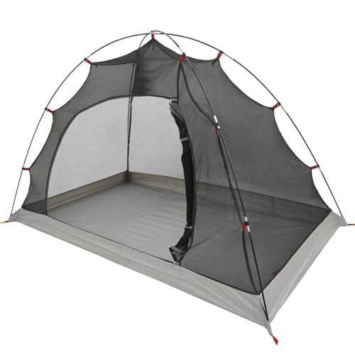 vidaXL Tent with Roof Other Manual Grey and Black 236 x 108 x 120 cm, Garden and Terrace, Portable Tent, Rectangular Popup Shelter, Wind-Resistant UV Protection Camping Gear for Outdoor Use