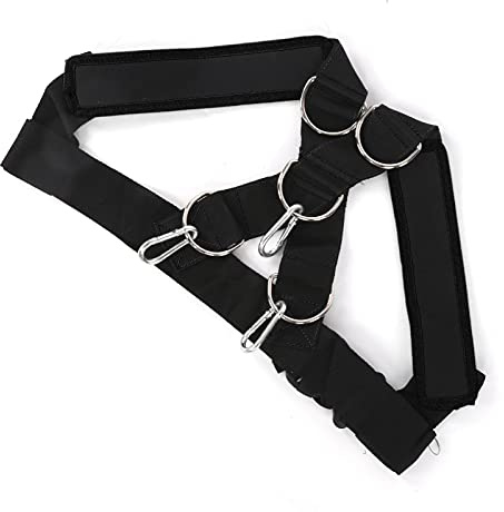 Xiuganpo Premium-Weste mit Gewichtetem Schultergurt und Schlitten-Zuggeschirr für Rumpfkrafttraining für Workout-Enthusiasten. Nylon, Schwarz (Black)