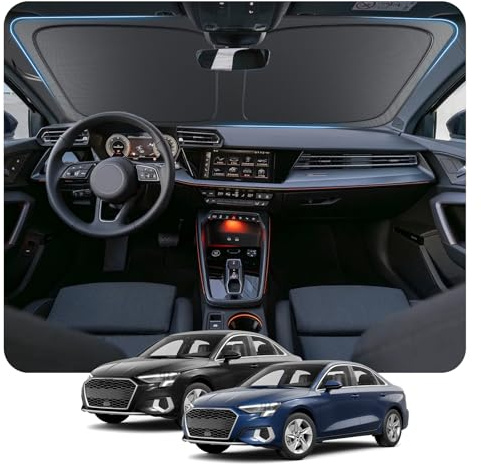 [Upgrade] BSTW Faltbarer Sonnenschutz für Audi A3 8Y 2020-2025 Frontscheiben Abdeckung mit UV-Schutz & Hitzeschutz Sonnenschirm A3 8Y Zubehör