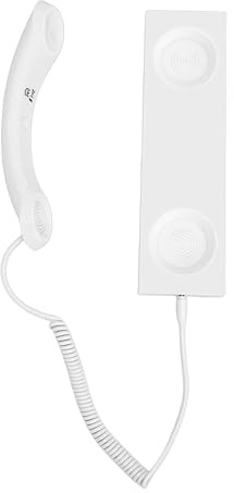 Yanmis Retro-Telefonhörer, Vintage-Handyhörer mit Kabelanschluss und Mikrofon, Lautsprechern und Basis, für Videokonferenzen, Anrufe, Besprechungen (White)
