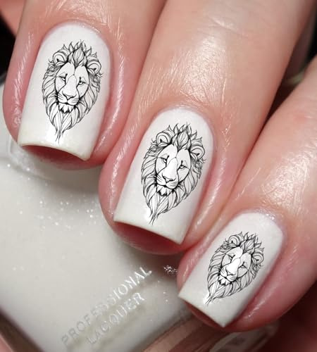 Lion Nail Art Decal Sticker Water Transfer Slider