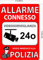 Allarme A4 Interno/esterno, Targhetta in Pvc Flessibile, Segnale Di Allarme Collegato, 30x21 cm Di Colore Rosso