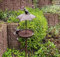 zeitzone Vogeltränke Schirm Gartenstecker Vogelbad mit Dach Futterstation 112cm