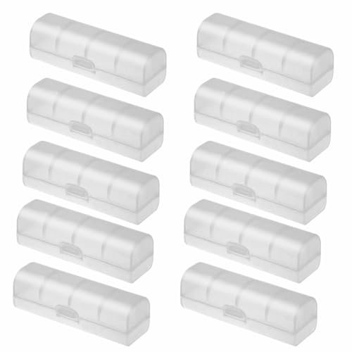 10er Pack Aufbewahrungsbox für 1x 18650 (Für Zellen ohne PCB) Akkus/Batterien - 10er Set