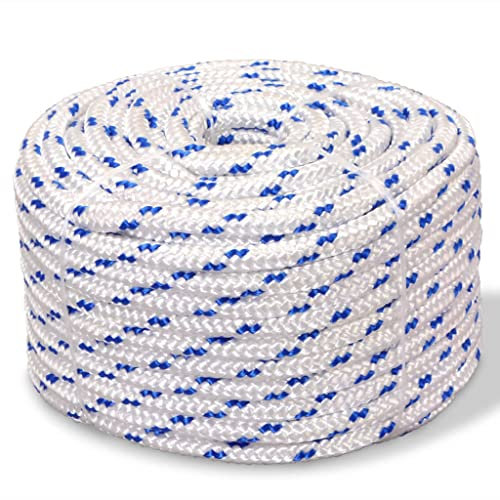 vidaXL Corde Bateau Polypropylène 16 mm 250 m Blanc Gréement Corde de Levage