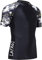 LAFROI Men's Short Sleeve UPF 50+ Baselayer Skins Compression Rash Guard (Asym Swipes, XL)