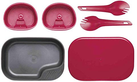 Wildo Camp-A-Box Duo Ensemble de Vaisselle d'extérieur pour survivre, Framboise, Taille Unique