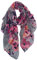 DAMILY Leichter Schals & Tücher für Damen Kuschelig Baumwollschal mit Blumenmuster Modischer Strandtuch Geschenke für Frauen (Lila-grau)