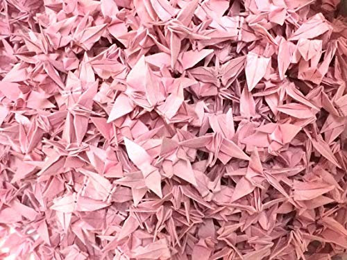 Lot de 1000 grues en papier origami rose en forme de grue origami 100 500 petites 3,8 cm pliées à la main Décoration de Noël et de mariage OrigamiPolly