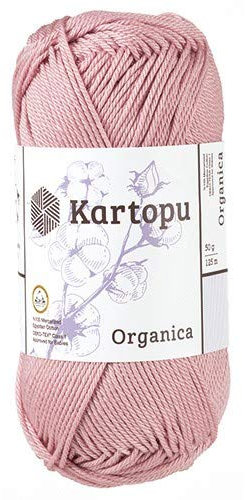 Kartopu Organica 50gr Knaul- Baumwollgarn, – Häkelgarn aus feinster ägyptische Baumwolle (Grundpreis 4,90 für 100gr) (763 dunkelpink)