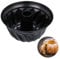 Relaxdays 4 x Gugelhupfform, Marmor- & Rührkuchen, antihaftbeschichtet, Ø 25 cm, Carbonstahl, runde Napfkuchenform, schwarz