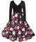 Onsoyours Weihnachten Mutter Tochter Partnerlook Kleid Damen Mädchen Langarm Weihnachtskleid Weihnachtsmann Schneemann Gedruckt A-Linie Festkleid Mama Baby Passend Abendkleid A Rot M