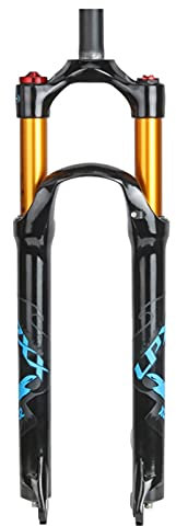 Mountain Bike Suspension Forks Bike Front Fork 26 27.5 29 Inch, 1-1/8 ' Light Magnesium Alloy MTB Bicycle Air Fork Wire Control 100mm Front Suspension for Beach Snow Mountain Bike E-Bike