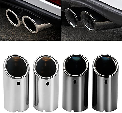 Auspuffblende 2 STÜCKE FIT FIT FÜR VOLKSWAGEN GOLF 6 GOLF 7 MK 6 Mk7 2013 / Scirocco 1.4t Tsi Fit Gebrauch für Audi Fit Verwendung für Skoda Edelstahl Auspuff-Schalldämpfer Schwanzrohre Auspuff Endroh