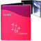 alles-meine.de GmbH A4 - Zeugnismappe/Dokumentenmappe - Zeugnisse Schmetterlinge & Blumen - 3D Kunst-Leder Effekt - lila/pink - rosa - inkl. Name - GEBUNDEN mit 20 ..