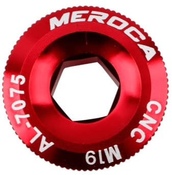 Kurbelarmschraube MTB Fahrrad M18 M19 M20 Kurbelschraube CNC Aluminiumlegierung Kurbelgarnitur Abdeckung Fahrradteile Kurbelschraube Kappe für Shimano/IXF/SLX/XTR (M19 Rot)