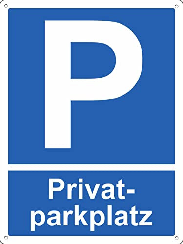 Pubblimania Schild Privat Parkplatz Aluminiumverbundplatte 3mm stark (Cm 30x40)