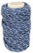 Cordon en Polyester 3mm * 25m. Cord Paracord Resistente pour Exterieur, Bracelet, Jardin et Bricolag. Marine avec Blanc