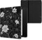 kwmobile Klapphülle kompatibel mit Amazon Kindle Oasis 10. Generation Hülle - eReader Case - weiße Blumen Weiß Schwarz