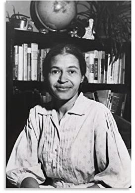 QINGJIE Rosa Louise McCauley Parks Poster Amerika Wandkunst Poster Drucke Heimdekoration Bild Leinwand Malerei Poster 40 x 60 cm