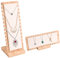 WANTOUTH 12 Steckplätze Halskette Schmuckständer Lederpolsterung Kettenständer 10 * 9.5 * 26.5cm Halskettenständer holz Kettenhalter Schmuck Rechteck Halskette Display für Halsketten Anhänger Armband