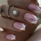 TMUT 24pcs Square False Nails Short Stick on Nails White Silver Glitter Press on Nails Nude Pink Removable Glue-on Nails Full Cover Fake Nails Women Girls Nail Art Accessories, Variety Pack