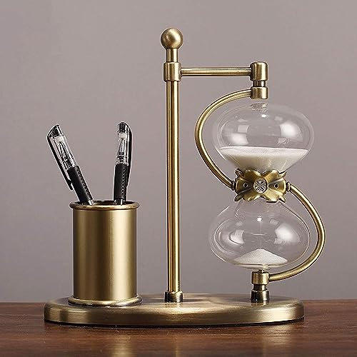 GINTON Sablier, sablier, sablier Secondes, sablier décoratif Grand sablier 15 minutes/30 minutes/60 Minutes sablier (Blanc) (Color : White, Size : 30 Minutes)