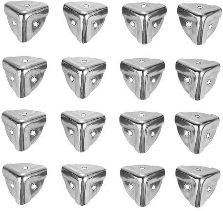 Leadigol 16PCS Corner Protectors,Iron Metal Box Corner Protectors Wooden Box Corner Protector Jewel Box Cabinet Edge Corner Protectors Cover