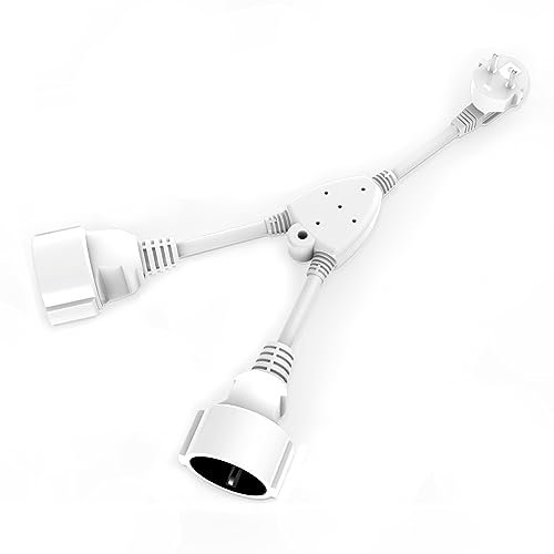 CHENGPI Netzkabel Schutzkontakt Verlängerungskabel 250V/16A/3680W,Steckdosenadapter Steckdosenverlängerung,Kurz Verlängerungskabel Steckdose Tragbare Praktisch IP20 Wasserdicht für Zuhause,Büro