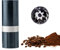 1Zpresso Q Air Manual Coffee Grinder Heptagonal Assembly Stainless Steel Conical Burr, Plastic casing, Lightweight, Travel Sized Fits in The Plunger of AeroPress, Numerical Adjustable Setting Black