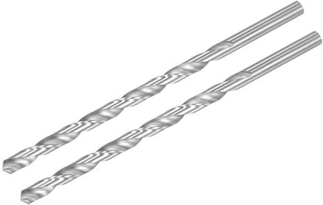 TA-VIGOR 2Pcs 9mm Extra Long Twist Drill Bits, 200mm Length High-Speed Steel HSS Straight Shank Spiral Drill Bits for Wood Metal Aluminum Plastic