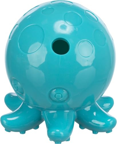 TRIXIE Snack-Oktopus – Hundespielzeug mit Snackfunktion – geräuschlos – Schlitze für Pasten und Leckerlis – TPR – 34933