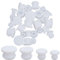 GORGECRAFT 32Pcs 4 Sizes Reusable Silicone Salt and Pepper Corks Salt Shaker Plugs Stoppers for Salt and Pepper Round Replacement Bottle Stopper Endfor Home Kitchen Bottles