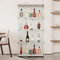 AUFHELLEN Glasvitrine Standvitrine in Weiß, 164x80x36.5CM Modern Glas Holz Vitrine Sammlervitrine Vitrinenschrank mit 4 Böden aus ESG für Sammlerstücke Bücher Wein, für Büro Wohnzimmer Küche