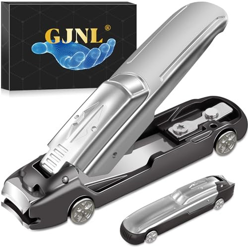 Nail Clippers with Catcher -Gifts for Men Dad Christmas Stocking Fillers, Cool Car Model No Splash Toenail Clippers