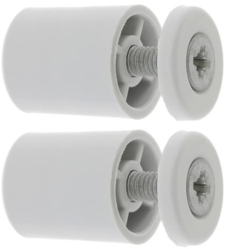 cyclingcolors 2x Butée d'arrêt de lame finale de volet roulant ronde 25mm Ø22mm en PVC avec rondelle et vis Store Fenêtre Enroulement Déroulement Coffre Menuiserie, gris clair